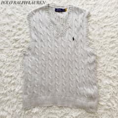 現行タグ QRコードタグ⭐︎ポロラルフローレン ケーブルニットベスト