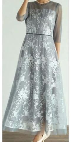 リルフェテ　チュールレイヤードフラワー刺繍ドレス　38のサムネイル