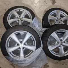 VW ポロ 6R PCD100 +45 5穴  8分山スタッドレス ホイールのサムネイル