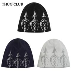 Thug club ベージュ　ビーニー　美品 THUG CLUB】☆人気商品☆キメラビニー (Thug Club/ニット