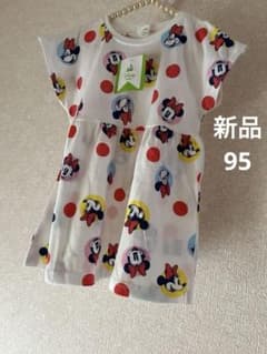 신품 kids·babyDisney baby미니 총무늬 반소매 T셔츠 95