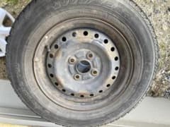 ② 2本セット155/80r13 トヨタ パッソ 純正鉄ホイール スタッドレス付のサムネイル