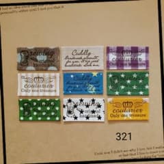 321✳️ワンポイントに♡布タグ9枚セットのサムネイル