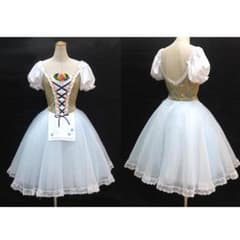 157 【新品】 バレエ 衣装 バレエ衣装 村娘 ベージュ 水色 - メルカリ