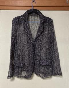 メッシュジャケット ブラック M-L シニアミセス向け　おしゃれな日除にのサムネイル