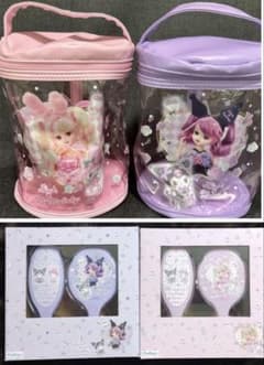 LiccA×My Melody Kuromi バニティポーチ& ミラー＆ブラシ