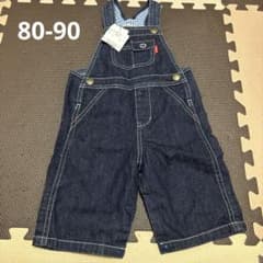 【新品、未使用】　ミキハウス　オーバーオール　80 90 7分丈のサムネイル