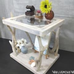 No.1370 アクリル×流木のミニテーブル 流木インテリア - メルカリ