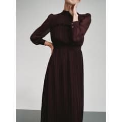 H*A様 ZARA シャーリングプリーツワンピース　ブラウン　Sサイズのサムネイル