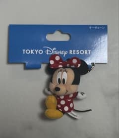 ディズニーランド　ミニーマウス　ぬいぐるみキーホルダーのサムネイル