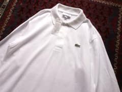 未使用 LACOSTE 長袖ポロ 3 M相当 ホワイト L1312AL - メルカリ