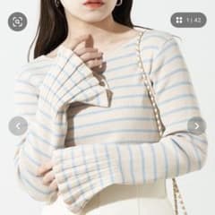 【新品、未使用】ニット ブルー chicoのサムネイル