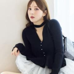 EIMY ISTOIRE】バルーンヘムニットカーディガン レディース - メルカリ