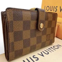 極美品】ルイヴィトン ダミエ ヴィエノワ がま口財布 二つ折り N61664