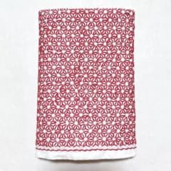 刺し子 ふきん 一目麻の葉 ストロベリーレッドのサムネイル