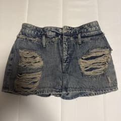 EMODA デニムショートパンツ ダメージ加工 インパン付きのサムネイル