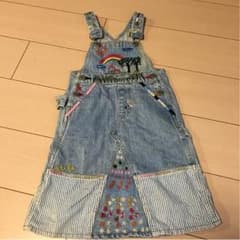 ♫送料無料♫刺繍デニムジャンパースカート100のサムネイル