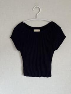 THE SHISHIKUI nep 半袖 ニット ネイビー THE SHISHIKUI nep 半袖 ニット ネイビー - メルカリ