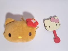 日焼けキティ ぬいぐるみポーチ 手鏡 チョコのサムネイル