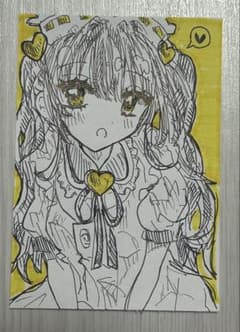 手描き イラスト アナログイラスト オリジナルイラスト 女の子 ラフ