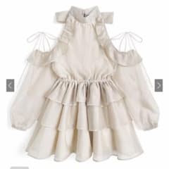 GRL シアーショルダーオープンアメスリティアードミニワンピース【ru1484】のサムネイル