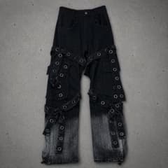 opium eyelet denim pants y2k grunge swag - メルカリ