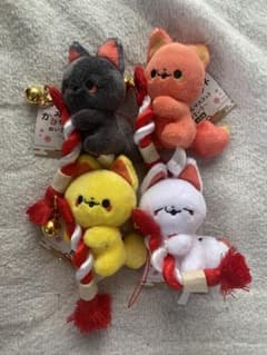 かみさまキツネとサラリーマン　ぬいぐるみマスコット　おまいり 全4種