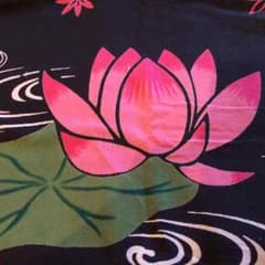 RYK 様専用☆マルチカバー☆ロータス柄☆ブラックのサムネイル