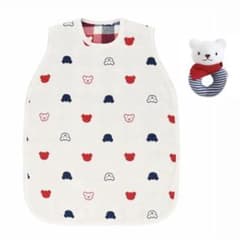 【新品】「赤ちゃんの城」6重ガーゼスリーパー&ガラガラ(6490円相当のサムネイル
