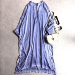 美品 ミズイロインド ピグメントダイシャツワンピース タイダイ染