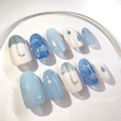 【オーダー専】梅雨 雨の日 6月 ネイルチップ 韓国風 ニュアンス アート 雨 m62010894708_1.jpg?1717235141