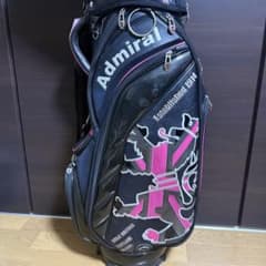 Admiral キャディバッグ ホワイト/ピンク/ブラック Admiral キャディバッグ ホワイト/ピンク/ブラック Admiral