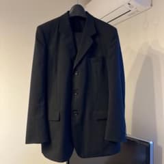Yohji Yamamoto 黒セットアップ 日本製　ジャケット:1 パンツ:2のサムネイル