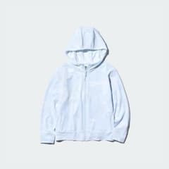 エアリズムUVカットフルジップパーカー/プリント 水色のサムネイル