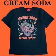 CREAM SODA クリームソーダ リーゼントドラゴン Tシャツ XL - メルカリ