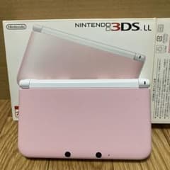 Nintendo 3DS LL 本体 ピンク×ホワイト 充電器付き 動作確認済のサムネイル