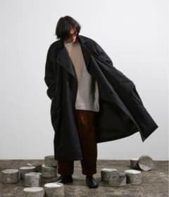 ギルとライオン様専用dulcamara フラノダブルロングコートネイビー