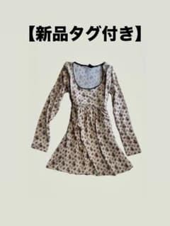 花柄 チュニック 長袖 色違いセット　平成y2kグランジのサムネイル
