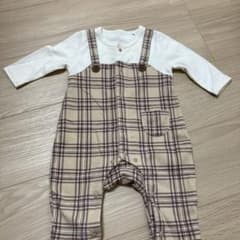 ベビー ロンパース カバーオール チェック柄のサムネイル