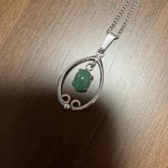 ネックレス&イヤリングセット　グリーン系