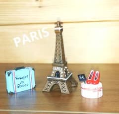 新品 本品限り】パリ旅行をイメージしたミニチュアセット エッフェル塔