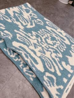 美品！！　カシウェア ブランケット　ティファニーブルーダマスク柄 美品！！ カシウェア ブランケット ティファニーブルーダマスク柄