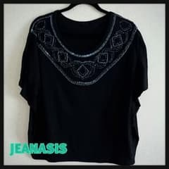 JEANASISビジューカットソー黒のサムネイル