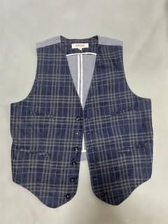 BARQUE チェック柄 ベスト ジレ メンズのサムネイル