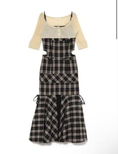 ワンピース andmary lisa check long dress navy andmary lisa check long dress navy - メルカリ
