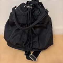 GLOBAL WORK 2WAY 巾着ショルダーバッグ ブラックのサムネイル
