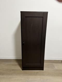 ダークブラウン キャビネット 収納棚のサムネイル