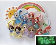 プリンセス ヘアゴム 10点セット 蓄光 かわいいのサムネイル
