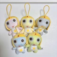 ケロロ軍曹　推し色マスコット　ライトグリーン　ブルー　ピンク　イエロー　グレー