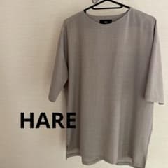 HARE グレー 半袖 Tシャツ SMALL 肩ジッパーありのサムネイル